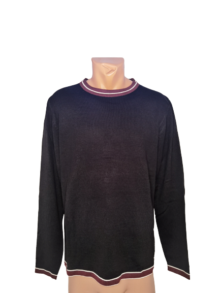 Pulover Barbati, Pierre Cardin, model simplu, Negru