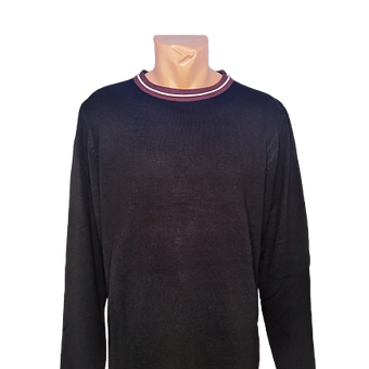 Pulover Barbati, Pierre Cardin, model simplu, Negru