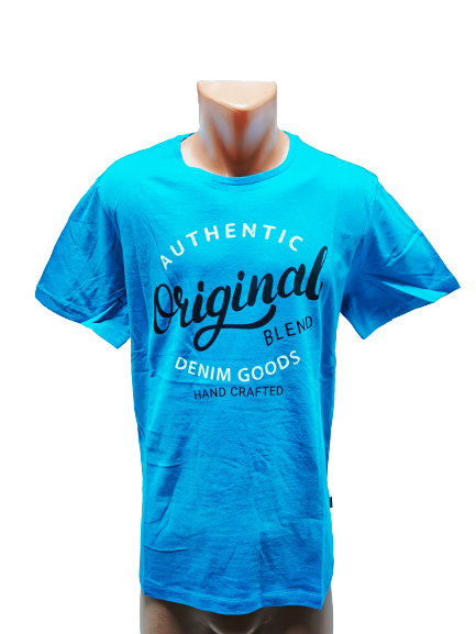 Tricou Barbati, Blend, imprimeu "Authentic Original", Albastru